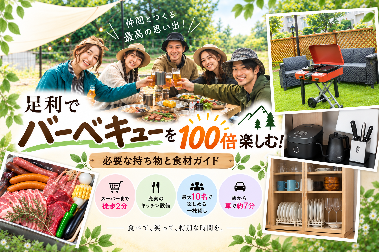 足利市で民泊を利用して、バーベキューを100倍楽しむ方法！