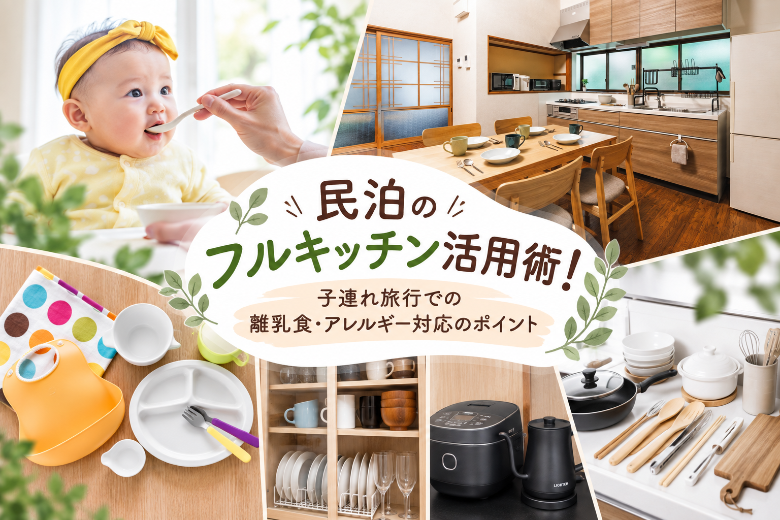 民泊のフルキッチン活用術！子連れ旅行での離乳食・アレルギー対応のポイント