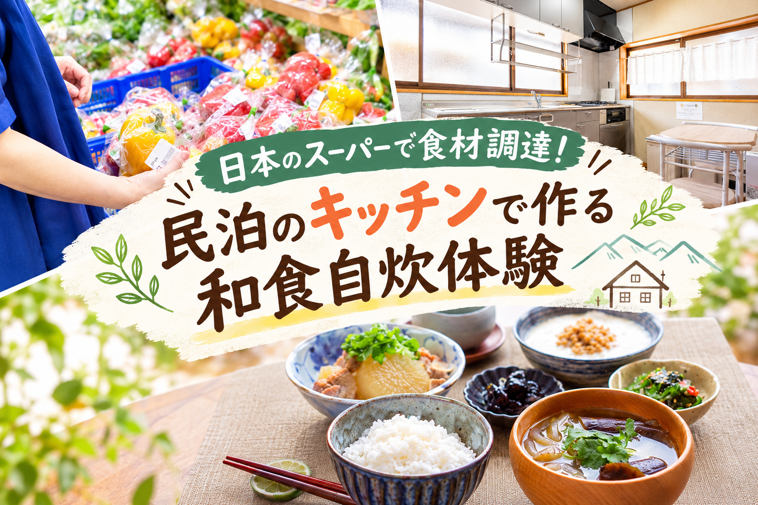 日本のスーパーで食材調達！民泊のキッチンで作る和食自炊体験