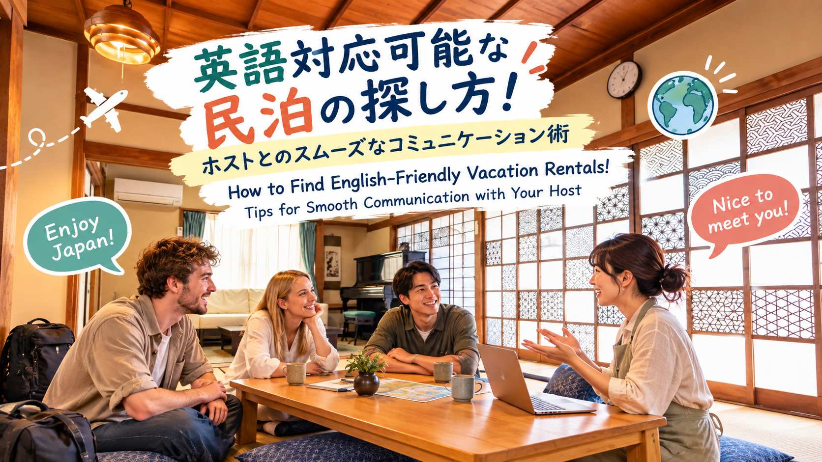 英語対応可能な民泊の探し方！ホストとのスムーズなコミュニケーション術