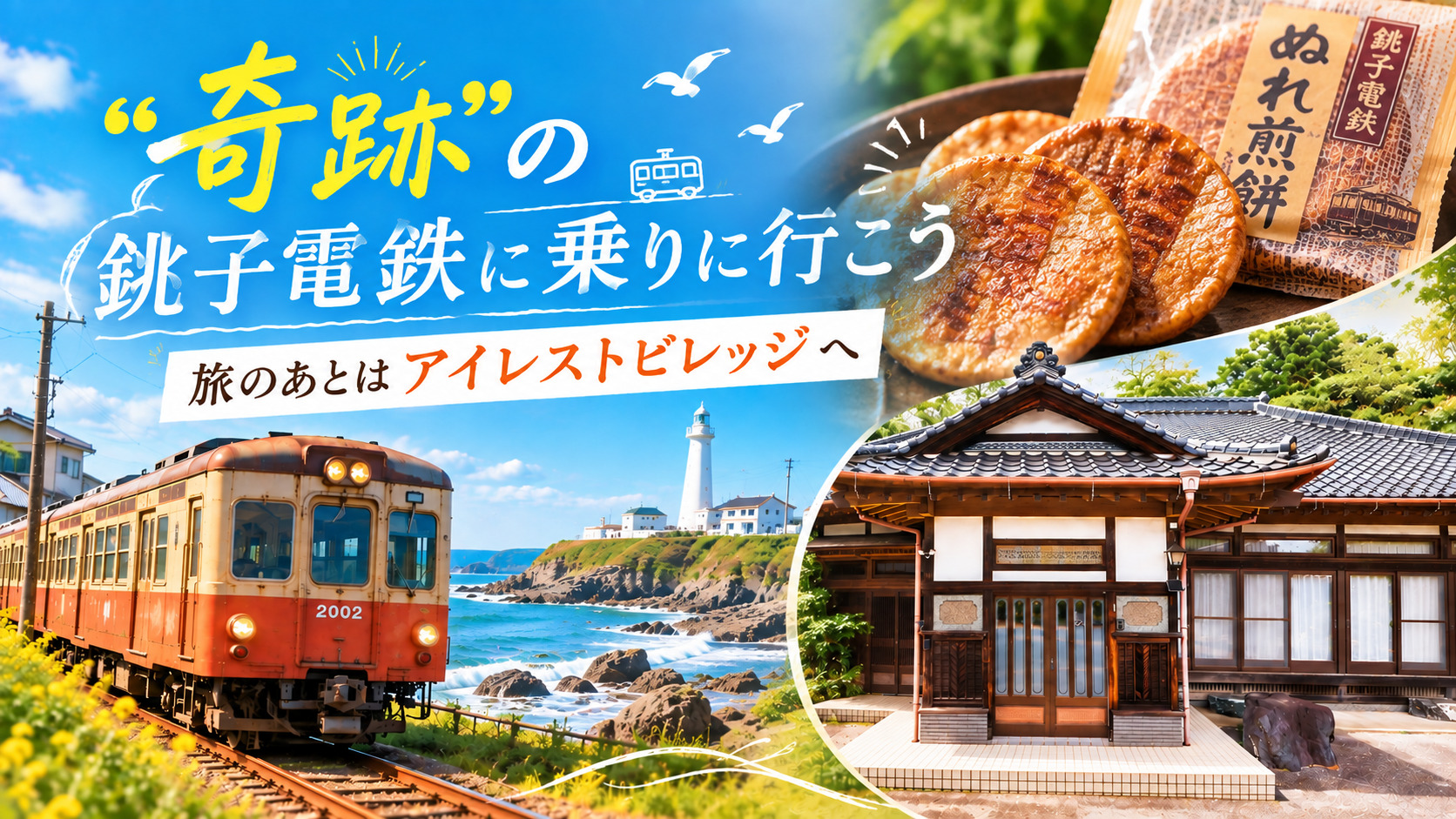 レトロな銚子電鉄と銚子観光を満喫。旅のあとはアイレストビレッジ成田へ！
