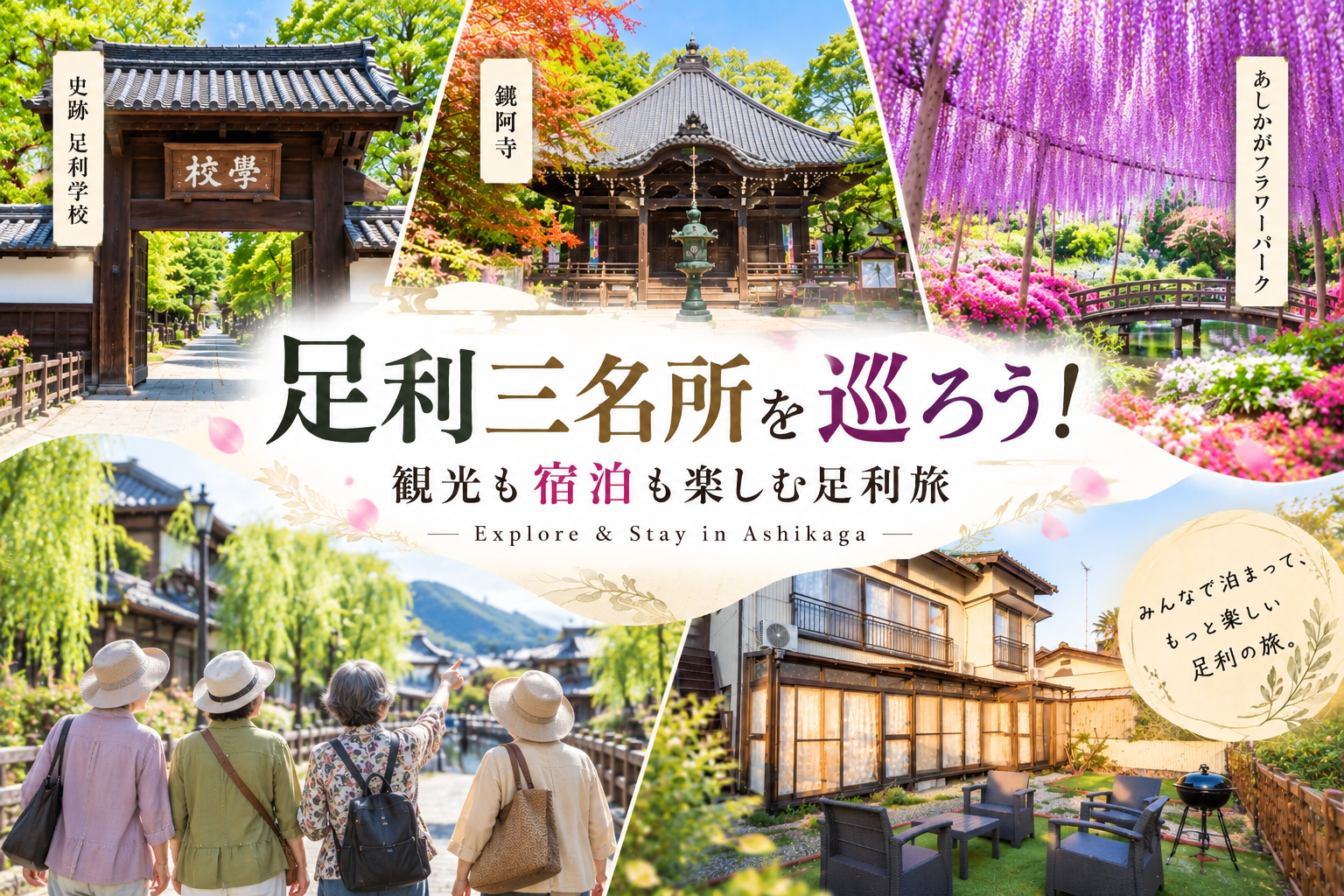 足利三名所を巡ろう！観光も宿泊も楽しむ足利旅 Explore & Stay in Ashikaga