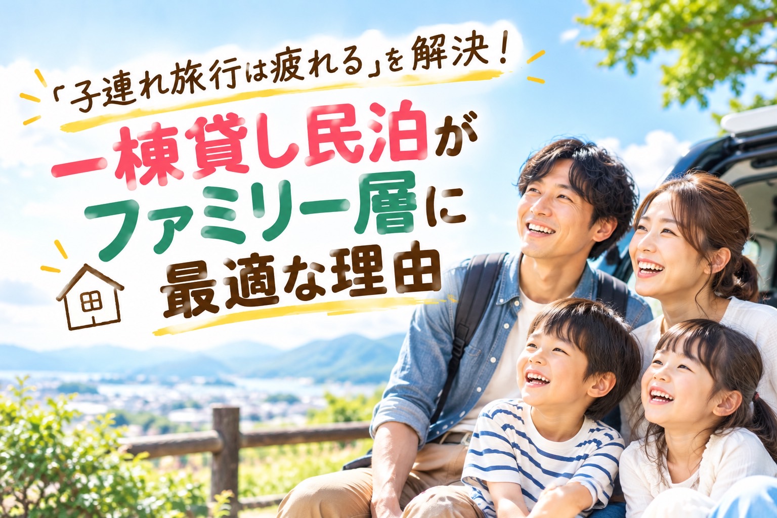 「子連れ旅行は疲れる」を解決！一棟貸し民泊がファミリー層に最適な理由