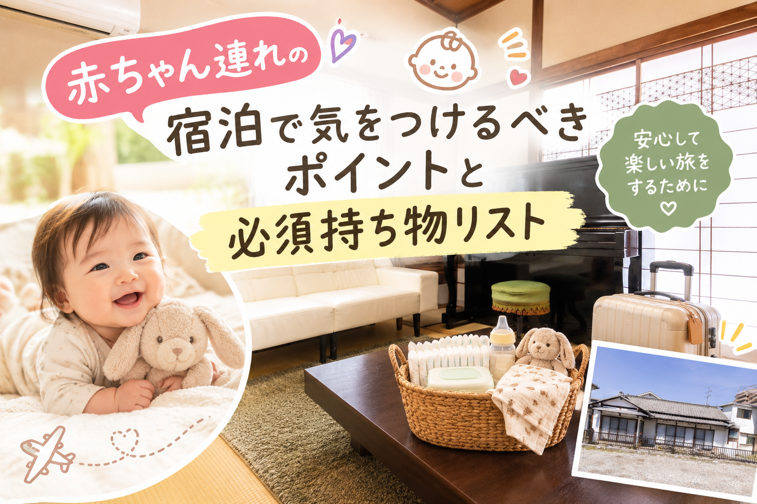 赤ちゃん連れに最適！和室で過ごす安心の一棟貸し民泊