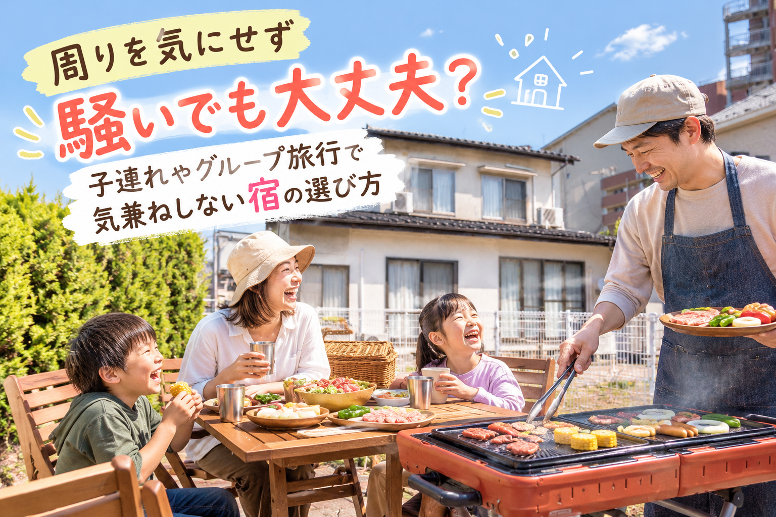 周りを気にせず騒いでも大丈夫？子連れやグループ旅行で気兼ねしない宿の選び方