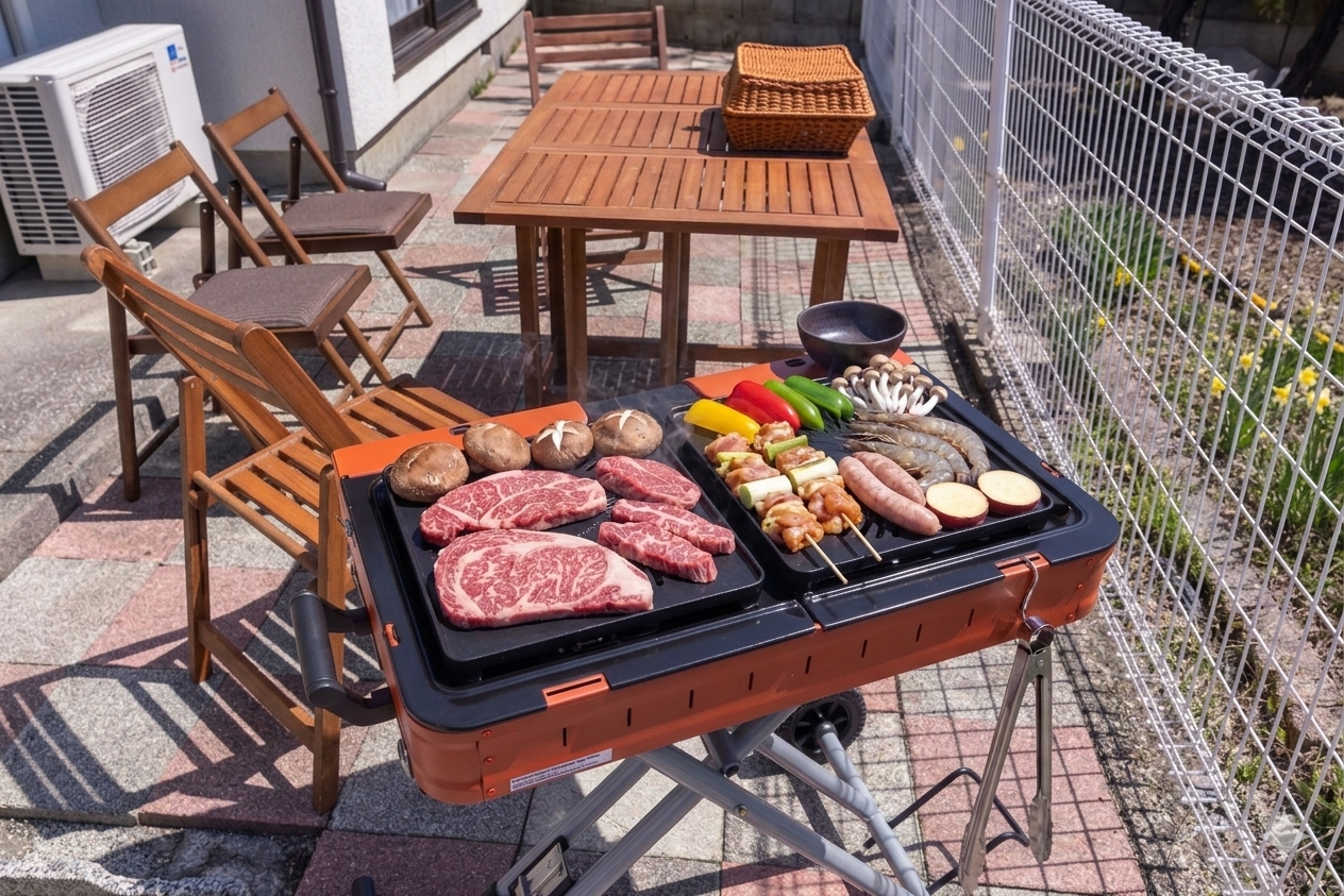 バーベキュー設備完備！