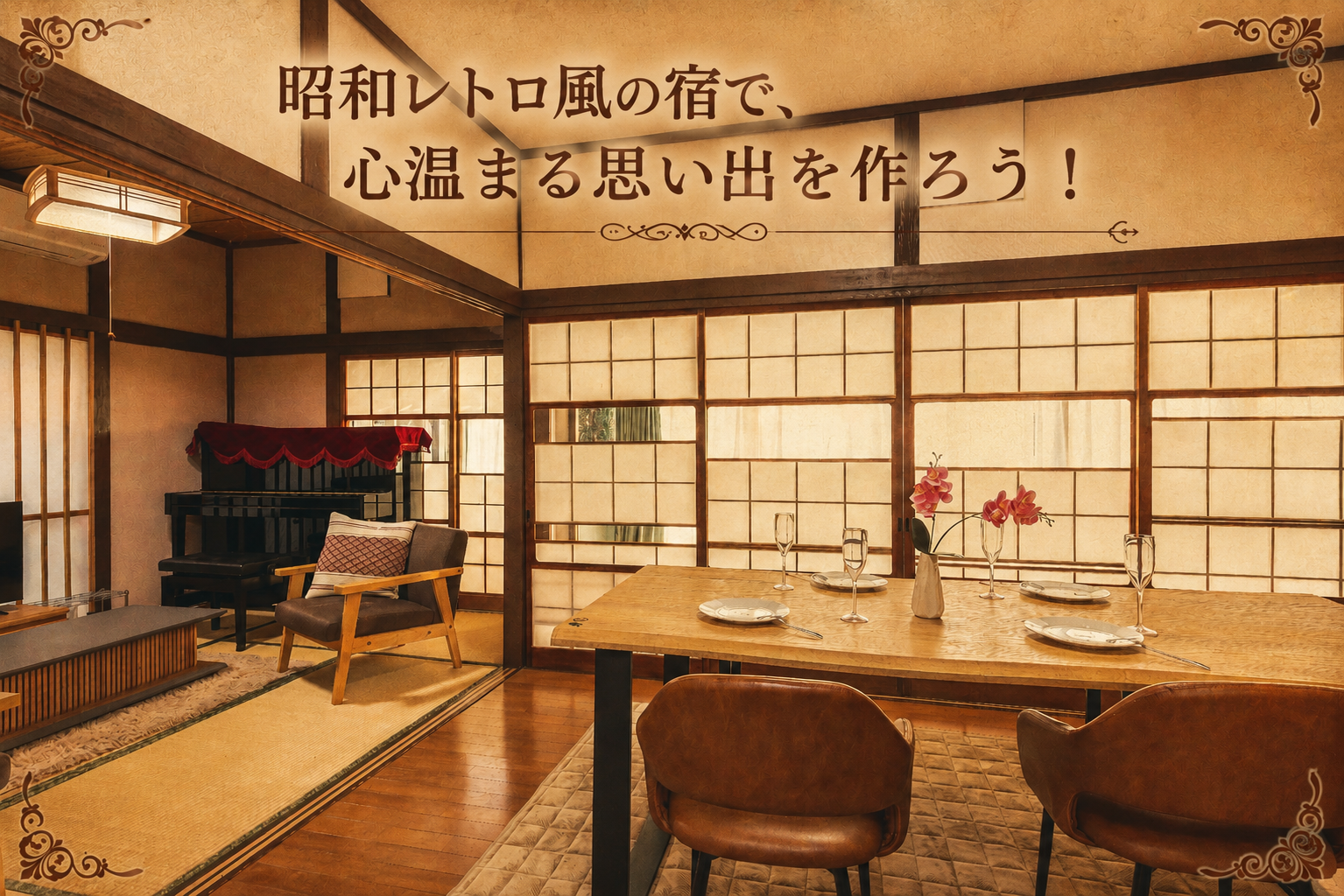家族連れ必見！昭和レトロ風の宿で心温まる思い出を作ろう！