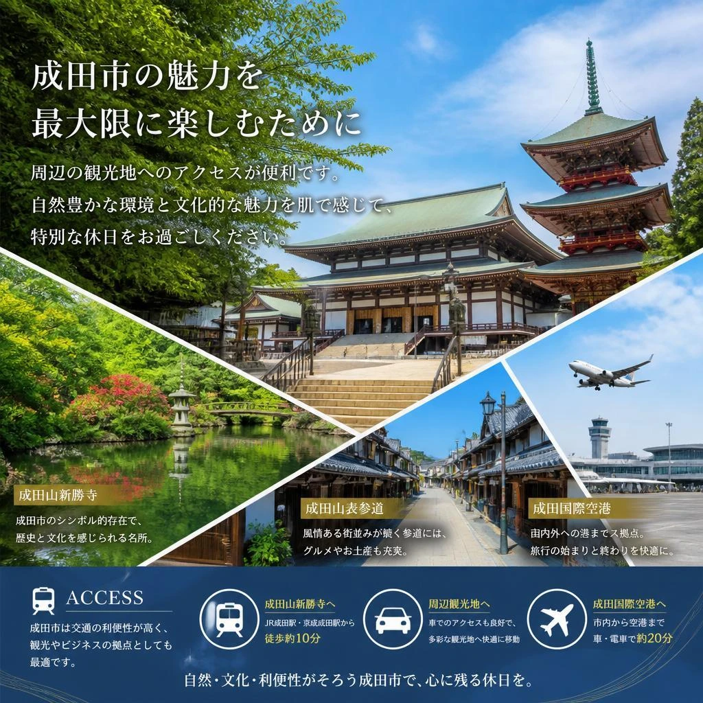 周辺観光地へもアクセス便利
